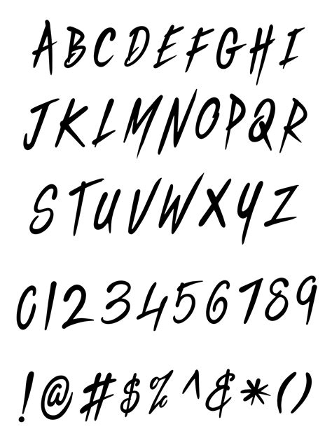 Hand Drawn Vector Font Alphabets And Extras