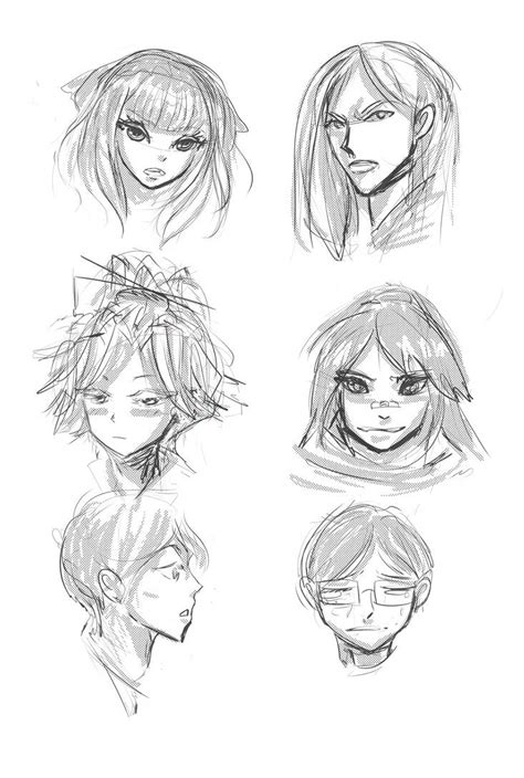 Manga expressions sketches by Artsdjinn on DeviantArt