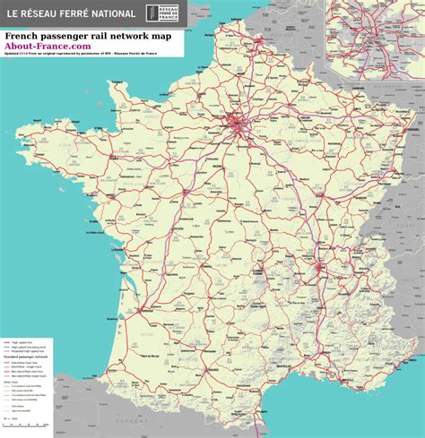 High-resolution French rail network map | Train map, Map, France train