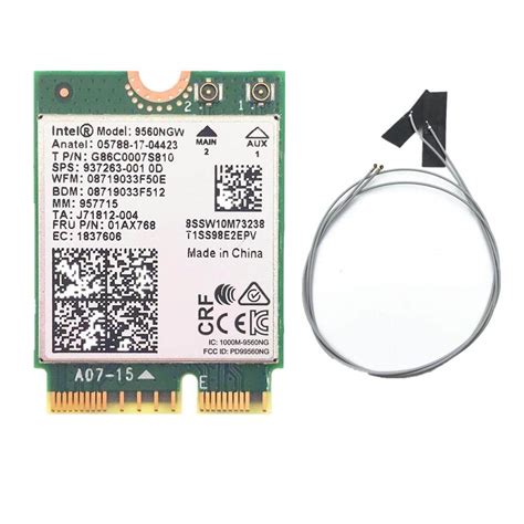 Dual Band แบบไร้สาย AC 9560 สำหรับ Intel 9560NGW 802.11ac NGFF: CNVI 2 ...