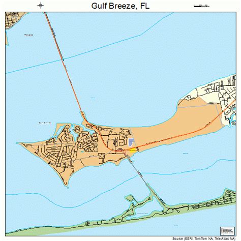 Gulf Breeze Florida Street Map 1228000