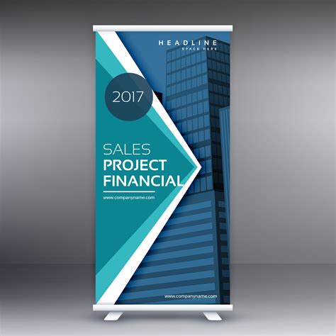 blue standee roll up banner design with geometric shapes - Download Free Vector Art, Stock ...