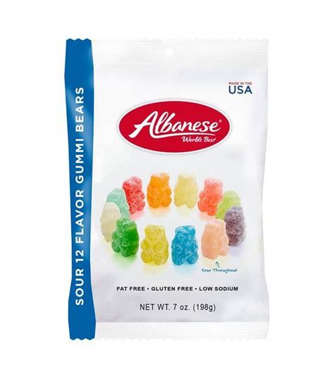 albance gummy bears sour | Albanese Sour 12 Flavour Gummi Bears 7oz ...