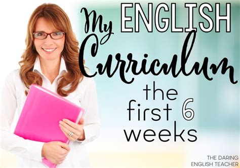 My English Curriculum: The first six weeks of teaching middle school or high school Engl ...