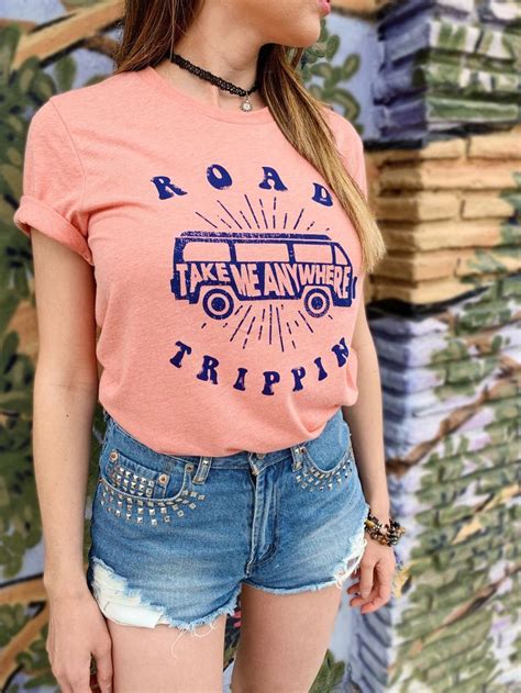 Road Trippin, Cute Vintage Tees, Adventure Shirt, Girls Trip, Matching Shirts, Camper Shirt ...