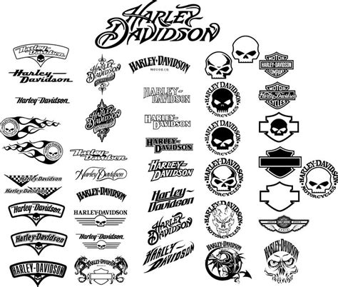 Harley logos all in one place | stikers maquette | Moto, Broderie et ...