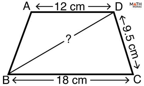 Diagonals of a Trapezoid - Definition, Examples and Diagrams