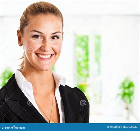 Businesswoman portrait stock photo. Image of smile, girl - 23564738