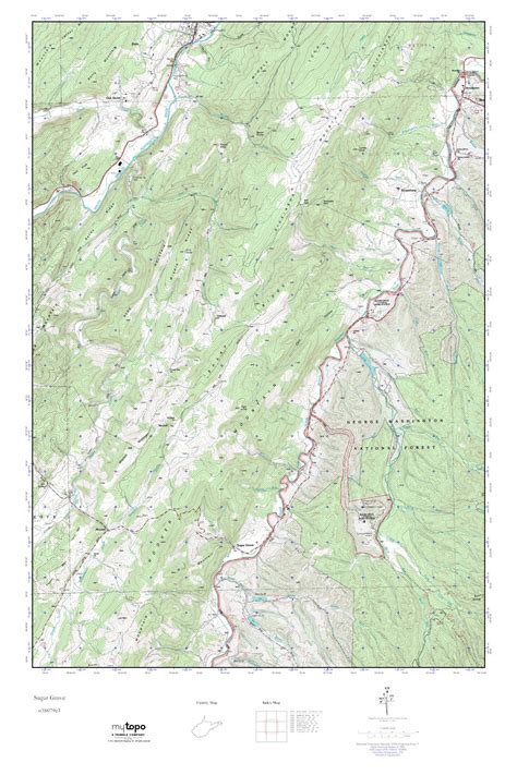 MyTopo Sugar Grove, West Virginia USGS Quad Topo Map