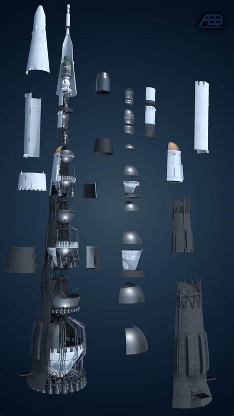 Soviet N1 Rocket - a 3D model - Our Planet