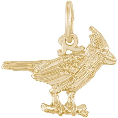 14K Gold Cardinal Bird Charm by Rembrandt Charms