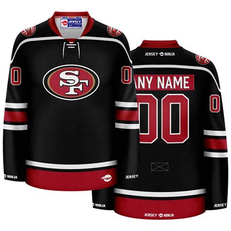 Jersey Ninja - San Francisco 49ers Black Hockey Jersey