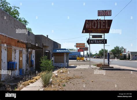 Historic Route 66 motels, Winslow, Arizona, USA - Motel Stock Photo - Alamy