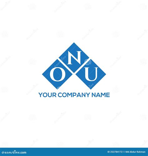 ONU Letter Logo Design on WHITE Background. ONU Creative Initials ...