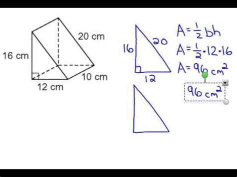 Triangular Prism Surface Area - YouTube