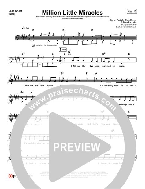 Million Little Miracles Sheet Music PDF (Maverick City Music / Elevation Worship) - PraiseCharts