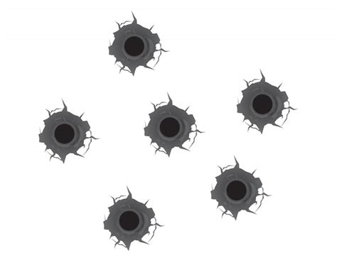 Premium Vector | Metal bullet hole vector illustration