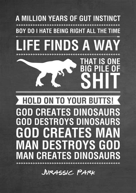 Jurassic Park Quotes Jpeg/pdf A4 Letter 8x10 INSTANT - Etsy UK ...