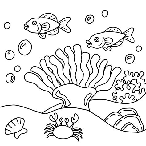 Design Vector Fish Aquarium Coloring Page for Kid 7802778 Vector Art at Vecteezy