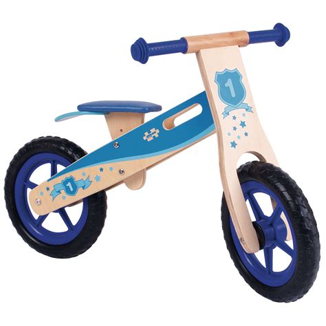 G246603 - BIGJIGS Toys My First Wooden Balance Bike - Blue | GLS Educational Supplies