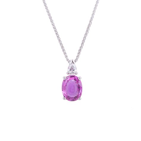 Pink Sapphire and Diamond Pendant - Hancocks Jewellers