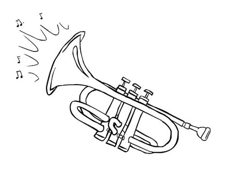 Trumpet Coloring Page at GetColorings.com | Free printable colorings pages to print and color