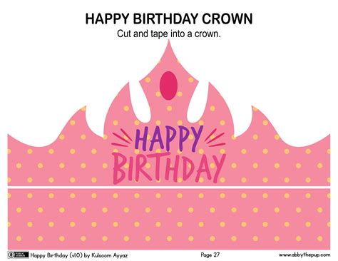 Happy Birthday Crown Template | Free Printable Papercraft Templates