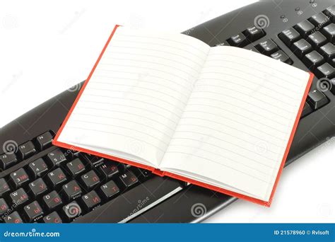 Notepad on a Computer Keyboard Stock Photo - Image of black, break: 21578960