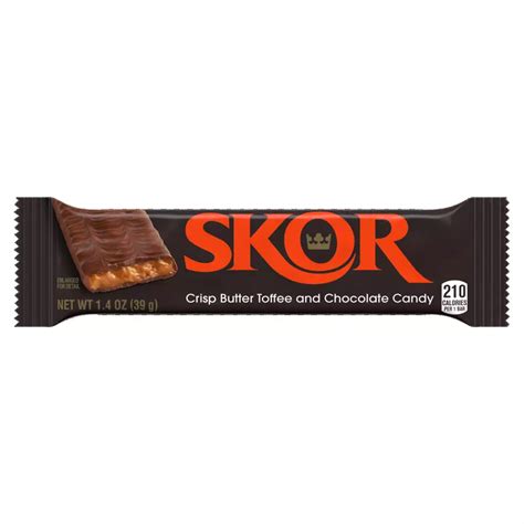 SKOR Milk Chocolate with Crisp Butter Toffee Candy Bar, 1.4 oz