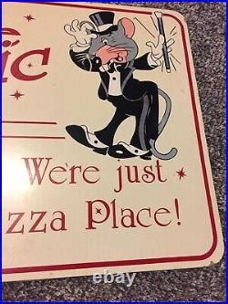 Chuck E Cheese Large sign Rare Vintage Wall Art Make Magic Pizza Place ...