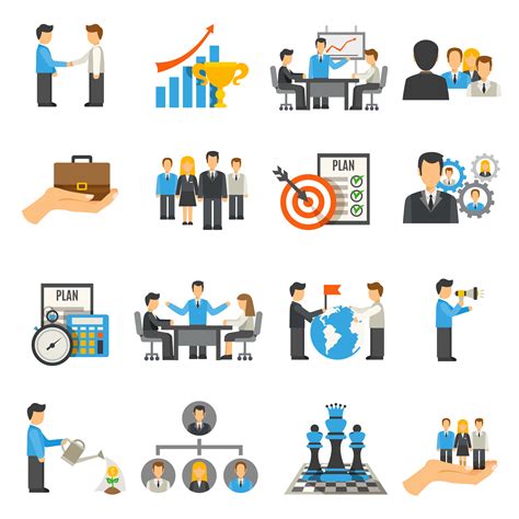 Management Icons Set 467780 Vector Art at Vecteezy