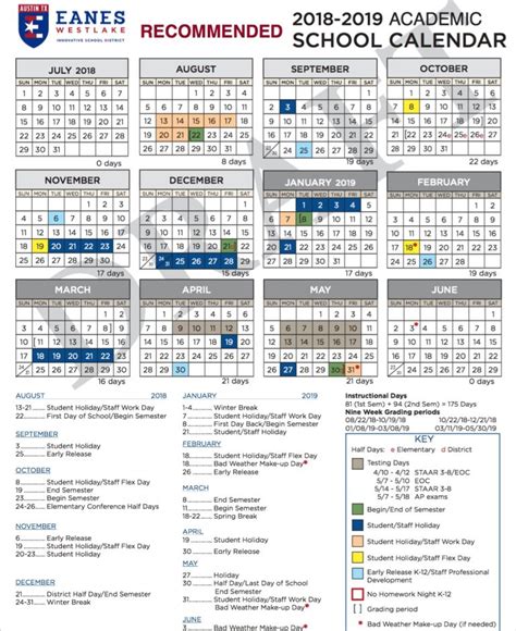 Eanes Isd Trustees Approve The Districts 2018 19 Academic Calendar | Qualads