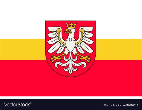 Flag of lesser poland voivodeship in southern Vector Image