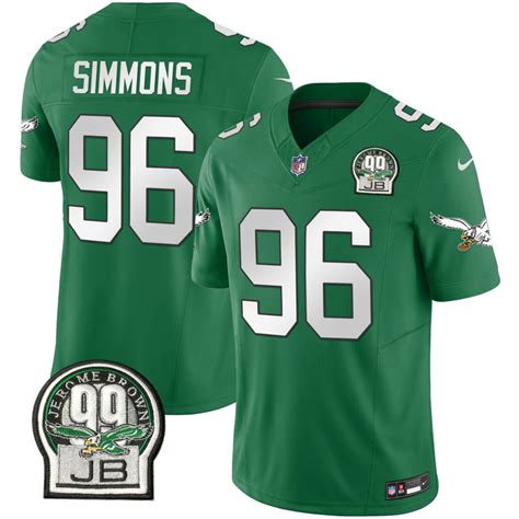 Clyde Simmons Philadelphia Eagles Kelly Green Jersey - All Stitched ...