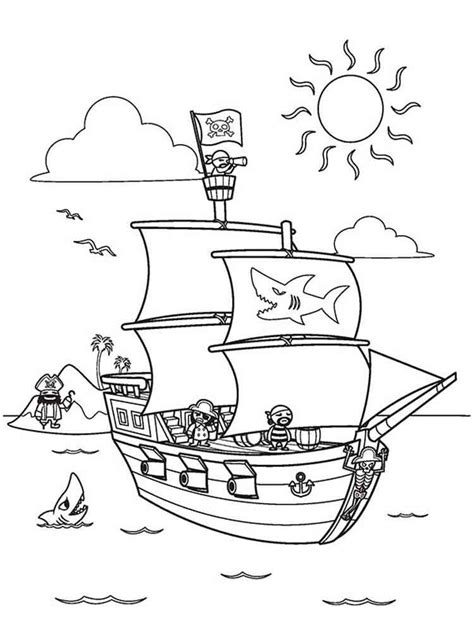 Pirate Ship coloring pages