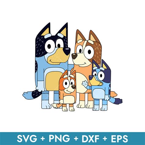 Family Bluey Svg, Bluey Svg, Cartoon Svg, Png Eps Dxf, Insta - Inspire ...