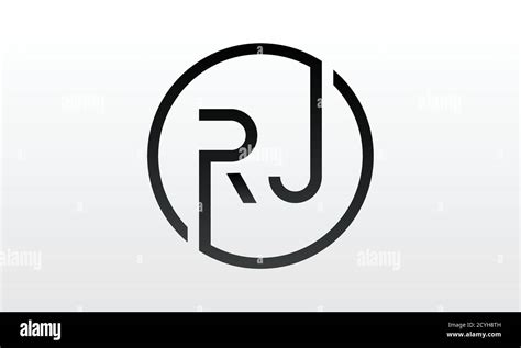 Logotipo inicial de la carta rj con la plantilla de vectores de ...