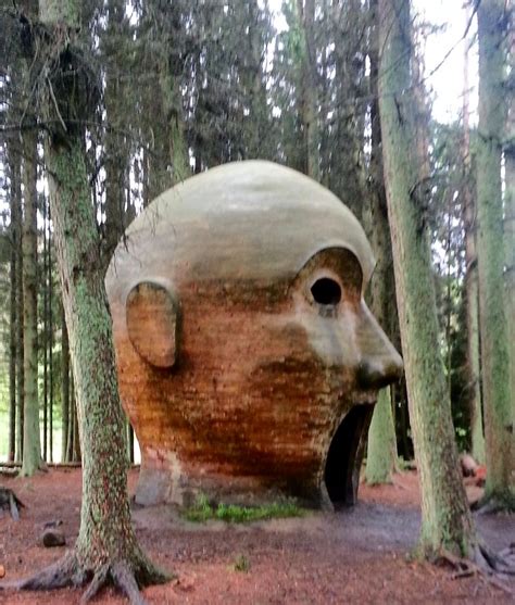 Giant Head Sculpture | Sculpture of a giant head in Kielder ...