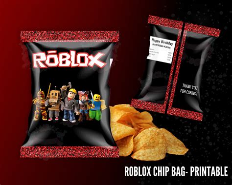 Roblox Chips Bag Printable Roblox Chip Bag Birthday Party I Etsy | Hot Sex Picture