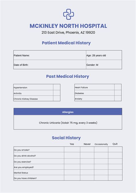 Patient Medical Chart Template in Illustrator, PDF - Download | Template.net