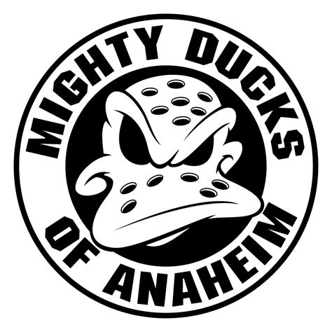 Anaheim Mighty Ducks Logo Black and White (5) – Brands Logos