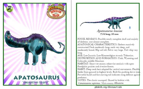 Dinosaur Train Apatosaurus card (revised!) by Vespisaurus on DeviantArt