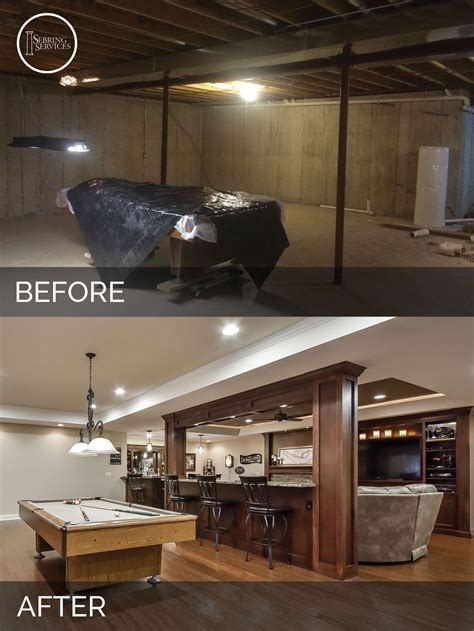 Brian & Kelli's Basement Before & After Pictures | Sebring Design Build | Finishing basement ...