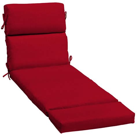 Home Decorators Collection 23 x 48 Sunbrella Spectrum Cherry Outdoor Chaise Lounge Cushion ...