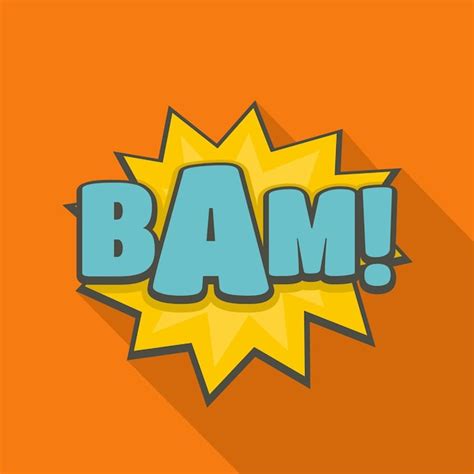 Comic-Boom-Bam-Symbol Flache Illustration des Comic-Boom-Bam-Vektorsymbols für das Web | Premium ...