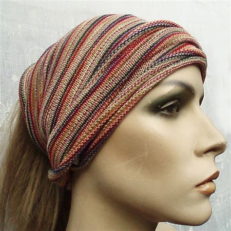 Head Wrap Turban Natural Cotton Fresh Bright Colours Stripe Maxi Size ...