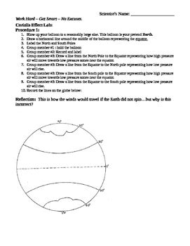 Earth Science Coriolis Effect Worksheet