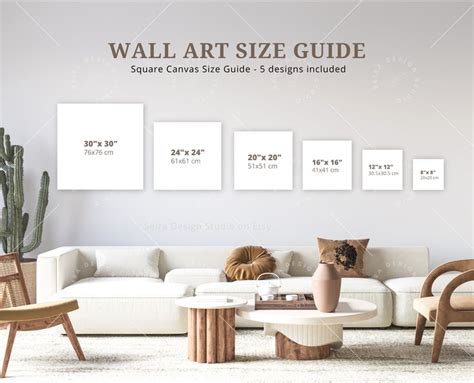 Wall Art Size Guide, Square Frame Sizes Guide, Canvas Size Guide ...