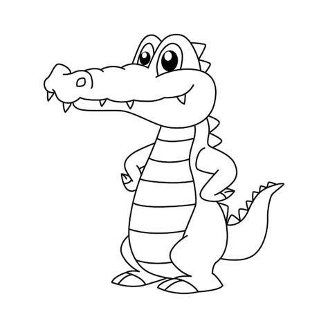 Premium Vector | Cute crocodile cartoon characters vector illustration ...