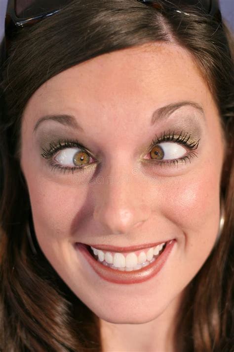 Cross Eyed Funny Face Woman Stock Photo - Image of brunette, funny: 2311010